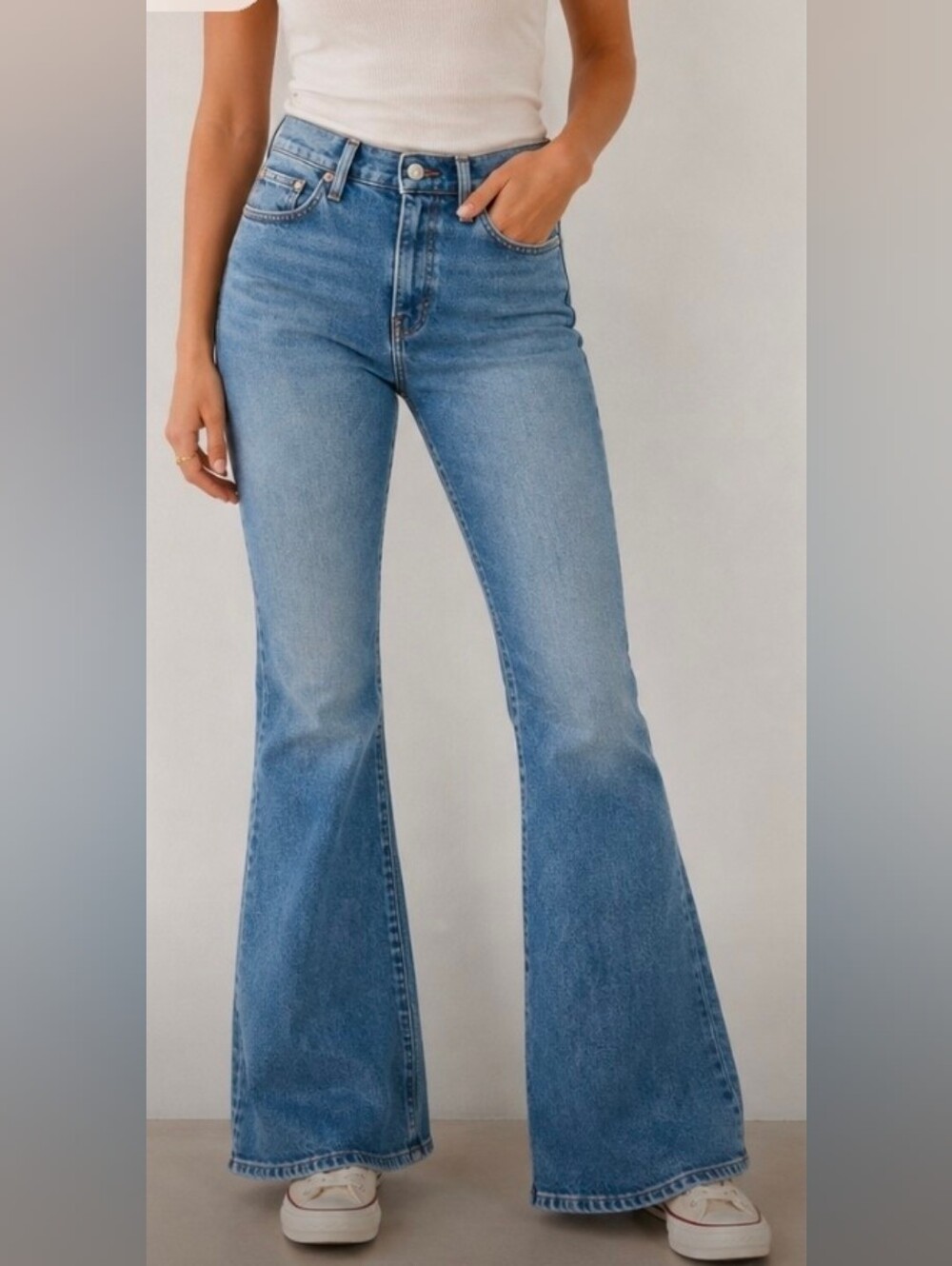 Madewell The Perfect Vintage Flare Jeans 26P Petite High Rise Blue Wash